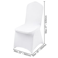 Stretch Spandex Folding Chair Covers, Universal Fitted Chair Cover, Removable Washable Protective Slipcovers, for Wedding, Holiday, Banquet, Party, Celebration, Dining (30PCS White)