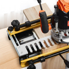 Dovetail Jig, 310 mm Width, Dove Tailing Router Jigs with 4 Router Bits & 6 Templates, Precise Alignment Dove Tail Jig, Mortise and Tenon Woodworking Tools for Furniture & Wood Cabinet Making