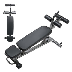 Sit Up Bench, Decline Ab Bench with Reverse Crunch Handle, with 4 Adjustable Height Settings, Heavy Duty Steel, 454 kg Capacity, for Home Gym Workouts, Strength Training, Full Body Muscles