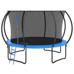 3.66m Trampoline, 181 kg Trampoline with Enclosure Net, Ladder, and Curved Pole, Heavy Duty Trampoline with Jumping Mat and Spring Cover Padding, Outdoor Recreational Trampolines for Kids Adults