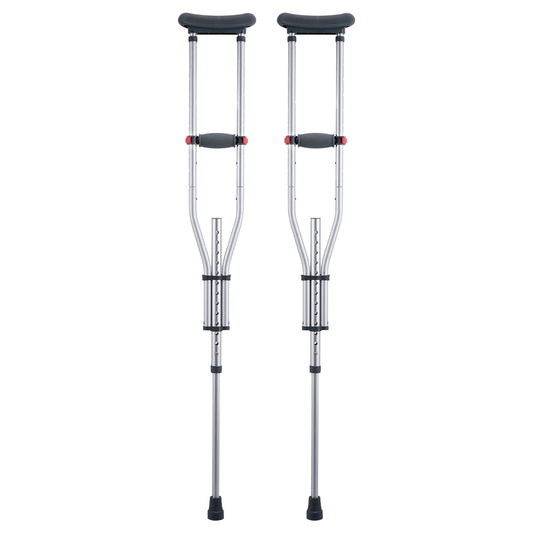 Underarm Crutches, 13-Level Height Adjustable Underarm Walking Crutches, Lightweight Aluminum Crutches for Adults Teenager - with Soft Underarm Pad for Leg Injury Surgery Disabled, 1 Pair 300LBS