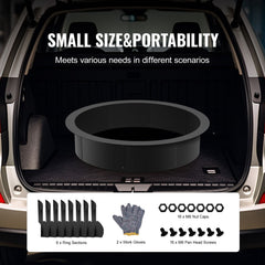 Fire Pit Ring, 40-Inch Outer/36-Inch Inner Diameter, 10inch Height 2.5mm Thick Fire Pit Insert, Heavy Duty Carbon Steel Liner DIY Campfire Ring above or In-Ground, for Outdoor Camping, Bonfires