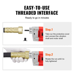 Handheld Electric Concrete Vibrator 800W 1.5M Shaft Air Bubble Remover
