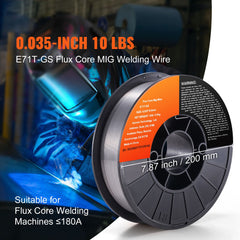 Flux Core MIG Welding Wire E71T-GS 0.035" 10LB Gasless Mild Steel MIG Wire