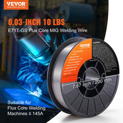 Flux Core Welding Wire, E71T-GS 0.030-inch 10LBS, Gasless Mild Steel MIG Welding Wire with Low Splatter for All Position Arc Welding and Outdoor Use
