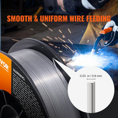 Flux Core Welding Wire, E71T-GS 0.030-inch 10LBS, Gasless Mild Steel MIG Welding Wire with Low Splatter for All Position Arc Welding and Outdoor Use