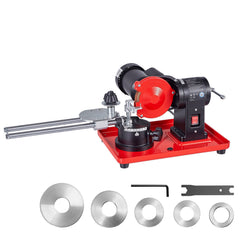 Circular Saw Blade Sharpener, 370W 2890RPM Rotary Angle Mill Grinder Sharpening Machine with 125mm Grinding Wheel & 6 Saw Centerings - Fits Φ80mm to Φ700mm Circular Saw Blades