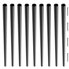 Staircase Metal Balusters, 3/4'' Round x 32'' Long Aluminum Decorative Banister Spindles, 101 Pack Deck Baluster with Screws, Classic Hollow Deck Railing Satin Black Powder Coated for Porch