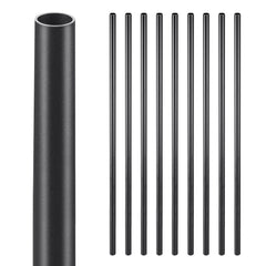 Staircase Balusters 51 Pack, 813 mm Aluminum Stair Balusters, 19 mm Water-Proof Round Metal Spindle Railing, Hollow Deck Railing with Rail Caps & Screws for Stairs, Porch, Patio, Matte Black