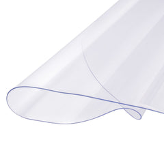 Plastic Table Cover, 42 x 42 Inch 2.0 mm Thick Clear Table Protector, Round PVC Desk Mat, Waterproof & Easy Cleaning Desk Pad Tablecloth, for Office Dresser Dining Room Table Night Stand