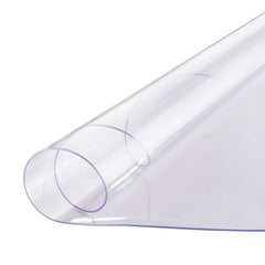 Plastic Table Cover, 42 x 42 Inch 2.0 mm Thick Clear Table Protector, Round PVC Desk Mat, Waterproof & Easy Cleaning Desk Pad Tablecloth, for Office Dresser Dining Room Table Night Stand