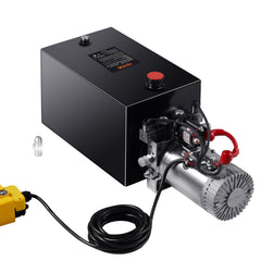 Hydraulic Pump 15 Quart Double Acting Dump Trailer Pump Power Unit DC 12V