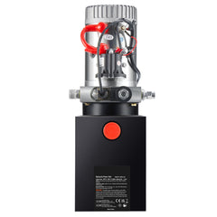 Hydraulic Pump, 8 Quart Hydraulic Power Unit, Single Acting Dump Trailer Pump, 0.91 GPM Flow Rate, 3200 PSI Max Relief Pressure, DC 12V Hydraulic Pump for Dump Trailer Car Lifting