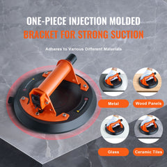 Glass Suction Cup, 203 mm 278 kg Capacity, Vacuum Suction Cup with ABS Handle and Carry Box, Heavy Duty Industrial Suction Cup Lifter Tool for Glass, Granite, Tile, Metal, Wood Panel Lifting