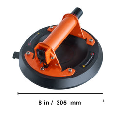 Glass Suction Cup, 203 mm 278 kg Capacity, Vacuum Suction Cup with ABS Handle and Carry Box, Heavy Duty Industrial Suction Cup Lifter Tool for Glass, Granite, Tile, Metal, Wood Panel Lifting