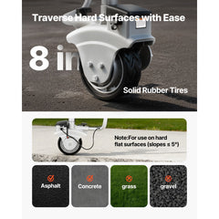 Electric Trailer Dolly, 2.5 T Towing Capacity, 380W 12V Motorized Jockey Wheel with 7 m/min Moving Speed, 31-63 cm Adjustable Clamp Height & 20.3 cm Rubber Tire, For Moving Caravan Boat