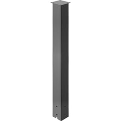 Mailbox Post Stand Mail Box Post 43" Black Powder-Coated Steel for Outdoor