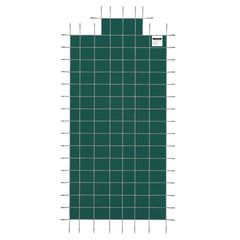 Pool Safety Cover Fits 20x40ft Rectangle Inground Safety Pool Cover Green Mesh with 4x8ft Center End Steps Solid Pool Safety Cover for Swimming Pool Winter Safety Cover