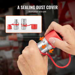 1/2" Flat Face Hydraulic Couplers 1/2" NPT Skid Steer Couplers 2 Dust Caps