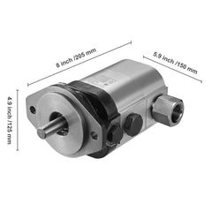 Hydraulic Log Splitter Pump, 22GPM, 2 Stage 4000PSI Wood Log Splitter Pump, 1'' Inlet 3/4'' NPT Outlet 3600 RPM Aluminum Hydraulic Gear Pump, for Small Engine Mounting Log Splitters Snowplow