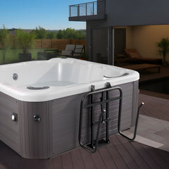 Hot Tub Cover Lift, Spa Cover Lift, Hydraulic, Height 84.07cm - 104.9cm Width 134.87cm - 234.95cm Adjustable, Installed Underneath on one Sides, Suitable for Various Sizes of Hot Tubs, Spa