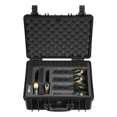 Hard Pistol Case, Heavy Duty Hard Gun Case with XPE Foam Interior, Waterproof Pistol Storage Box with Customizable Lining & Handle for Gun, Lenses, Camera, Gear, TSA Compliant, 475x415x215 mm
