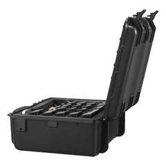 Hard Pistol Case, Heavy Duty Hard Gun Case with XPE Foam Lining, Waterproof Pistol Storage Box with Customizable Interior & Handle for Gun, Lenses, Camera, Gear, TSA Compliant, 475x415x215 mm