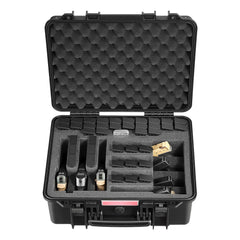 Hard Pistol Case, Heavy Duty Hard Gun Case with XPE Foam Lining, Waterproof Pistol Storage Box with Customizable Interior & Handle for Gun, Lenses, Camera, Gear, TSA Compliant, 491x434x211 mm