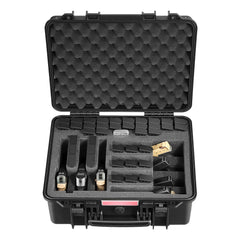 Hard Pistol Case, Heavy Duty Hard Gun Case with XPE Foam Lining, Waterproof Pistol Storage Box with Customizable Interior & Handle for Gun, Lenses, Camera, Gear, TSA Compliant, 491x434x211 mm