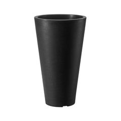 Tall Planter, Set of 2 Tall Round Tapered Planters, 59 cm Large Modern Gardening and Flower Plastic Pots, Decorative Tall Black Planter with Drainage Hole, for Porch, Patio, Indoor & Outdoor