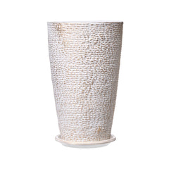 Tall Planter Set of 2 Round Tapered Plant Pots 53 cm for Outdoor Indoor