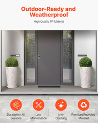 Tall Planter Set of 2 Round Tapered Plant Pots 53 cm for Outdoor Indoor