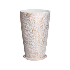 Tall Planter Set of 2 Round Tapered Plant Pots 53 cm for Outdoor Indoor