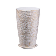 Tall Planter Set of 2 Round Tapered Plant Pots 53 cm for Outdoor Indoor