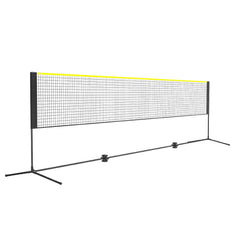 Badminton Net, Height Adjustable Volleyball Net, 17ft Wide Foldable Pickleball Net, Portable Easy Setup Tennis Net Set with Poles, Stand and Carry Bag, for Kids Backyard Game Indoor Outdoor Use