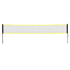 Badminton Net Set, Outdoor Backyard Beach Park Badminton Net, Portable Badminton Equipment Set, Adults Kids Badminton Net with Poles, Carrying Bag, 4 Iron Rackets, and 3 Nylon Shuttlecocks