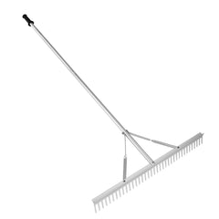 Landscape Rake, 915mm Head Aluminum Landscape Rake, Lake Weed Rake with 1915mm Long Handle, for Loosening Soil, Lawn Care, Weeding Lake, Garden, Pond
