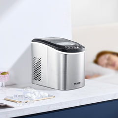 Portable Countertop Ice Maker 33Lbs/24H Self-Cleaning with Scoop Basket