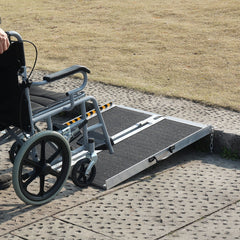Portable Wheelchair Ramp 2FT, Non-Slip Aluminum Folding Handicap Ramp, Door Threshold Ramps for Wheelchair for Home,Wheel Chair Ramp Steps, Cars, Scooter, Cart, Curbs, Stairs