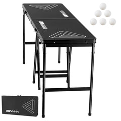 2.4 m Folding Beer Pong Tailgate Table Party Drinking Game Carrying Handle