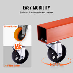 Hydraulic Engine Hoist with Lever, 2000KG Heavy-duty Cherry Picker Shop Crane, Foldable Engine Crane and Engine Hoist leveler for Auto Repair, Motors, Weights Lifting, Loading