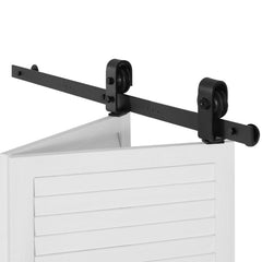Bi-Folding Sliding Barn Door Hardware Track Kit 40" for Two 18" Doors