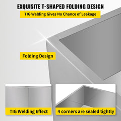 Maple Syrup Evaporator Pan 76x41x24 cm Stainless Steel Maple Syrup Boiling Pan with Valve for Boiling Maple Syrup