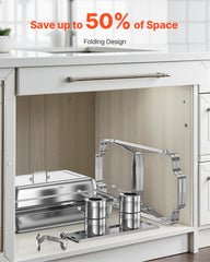 8 Qt 4 Pack Rectangle Chafing Dish Buffet Set Fullsize Pan Stainless Steel