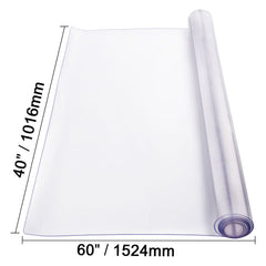 Plastic Table Cover, 40 x 60 Inch 2.0 mm Thick Clear Table Protector, Rectangle PVC Desk Mat, Waterproof & Easy Cleaning Desk Pad Tablecloth, for Office Dresser Dining Room Table Night Stand