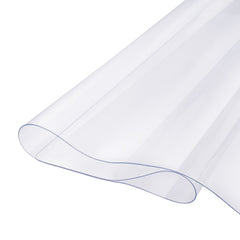 Plastic Table Cover, 48 x 48 Inch 1.5 mm Thick Clear Table Protector, Square PVC Desk Mat, Waterproof & Easy Cleaning Desk Pad Tablecloth, for Office Dresser Dining Room Table Night Stand