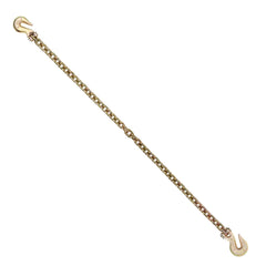G80 Transport Binder Chain, 10 mm x 316 cm Tow Chain with Clevis Grab Hooks, 3.22T Safe Working Load, Heavy Duty Trailer Logging Chain for Transporting Towing Truck Tie Down Binding Equipment