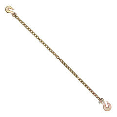 G80 Transport Binder Chain, 8 mm x 316 cm 2-Pack Tow Chain with Clevis Grab Hooks, 2.22T Safe Working Load, Heavy Duty Logging Chain for Transporting Towing Truck Tie Down Binding Equipment