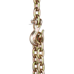 G80 Transport Binder Chain, 8 mm x 316 cm 2-Pack Tow Chain with Clevis Grab Hooks, 2.22T Safe Working Load, Heavy Duty Logging Chain for Transporting Towing Truck Tie Down Binding Equipment