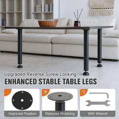 406.4MM Adjustable Desk Legs, Reinforced Steel Office Table Furniture legs Set of 4 for DIY, 1200 lbs Load Capacity Heavy Duty Desk Legs, Quick Instalation Legs with Adjustable Foot Cup Black